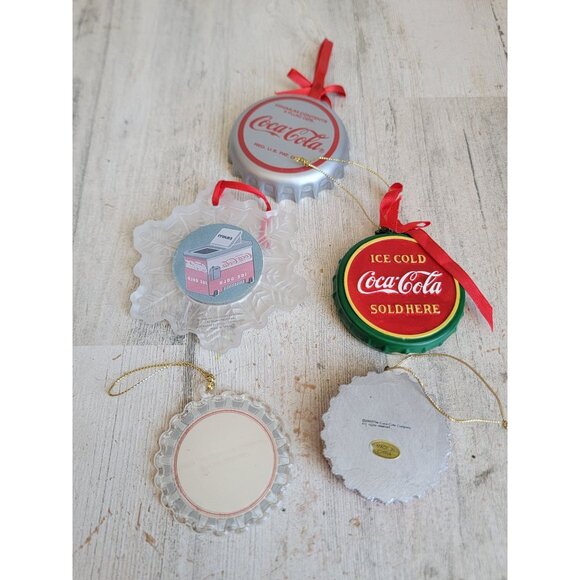 Vintage Coca-Cola bottle cap The dazzle variety ornament Xmas Coke set - Picture 7 of 8